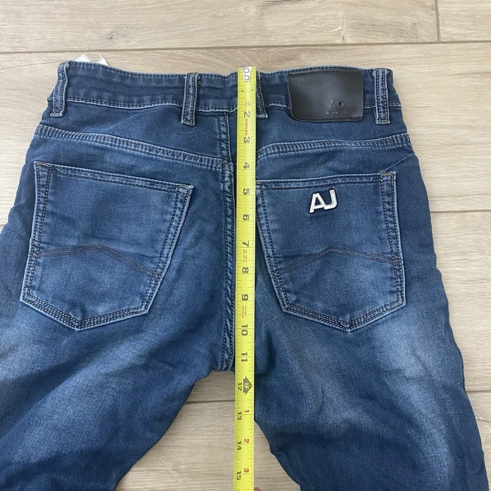 Armani‎ Jeans Womens Black Tag Size Mid Rise Denim Jeans Embellished Pockets